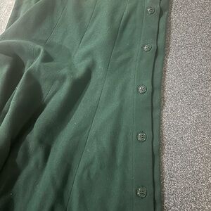 Kenzo Dark Green A-Line Skirt